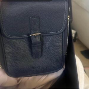 Elegant dark navy blue brand new MINOOY  Leather Bag for women